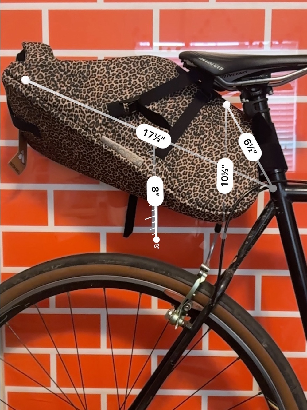 Leopard Print Bike Saddle Bag